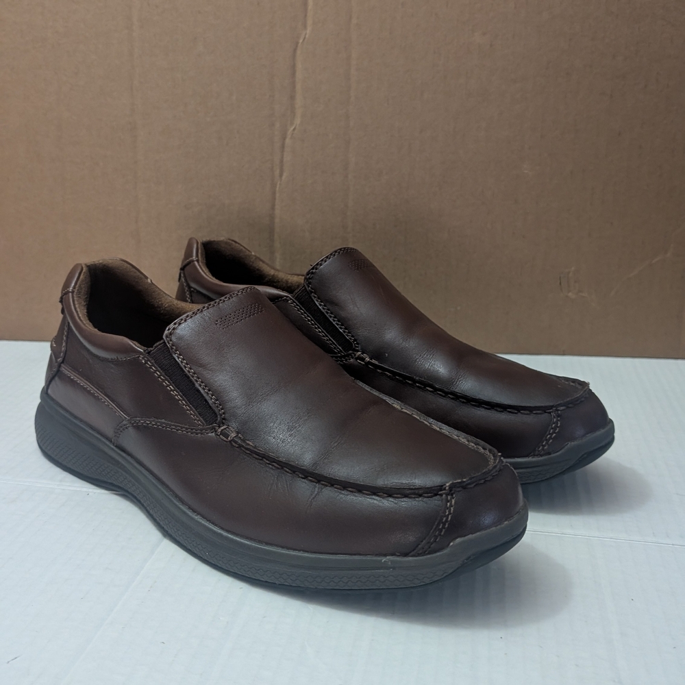 Florshein Men's 11.5M Great Lakes  Slip On Comfort Shoes Brown 13320-200
